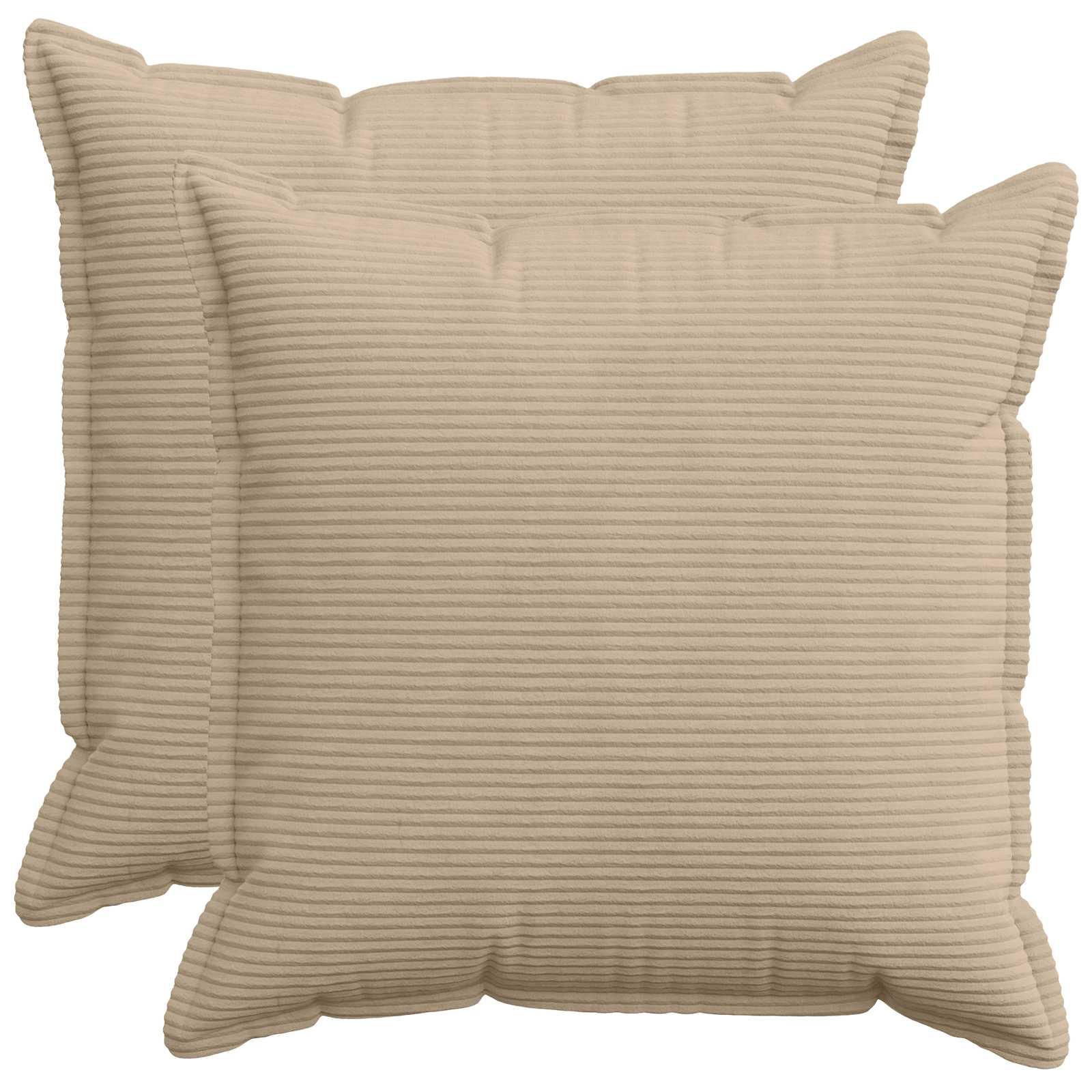 Pudebetræk 2 stk. HOUTEN gråbrun 65 x 65 cm i cordfløjl