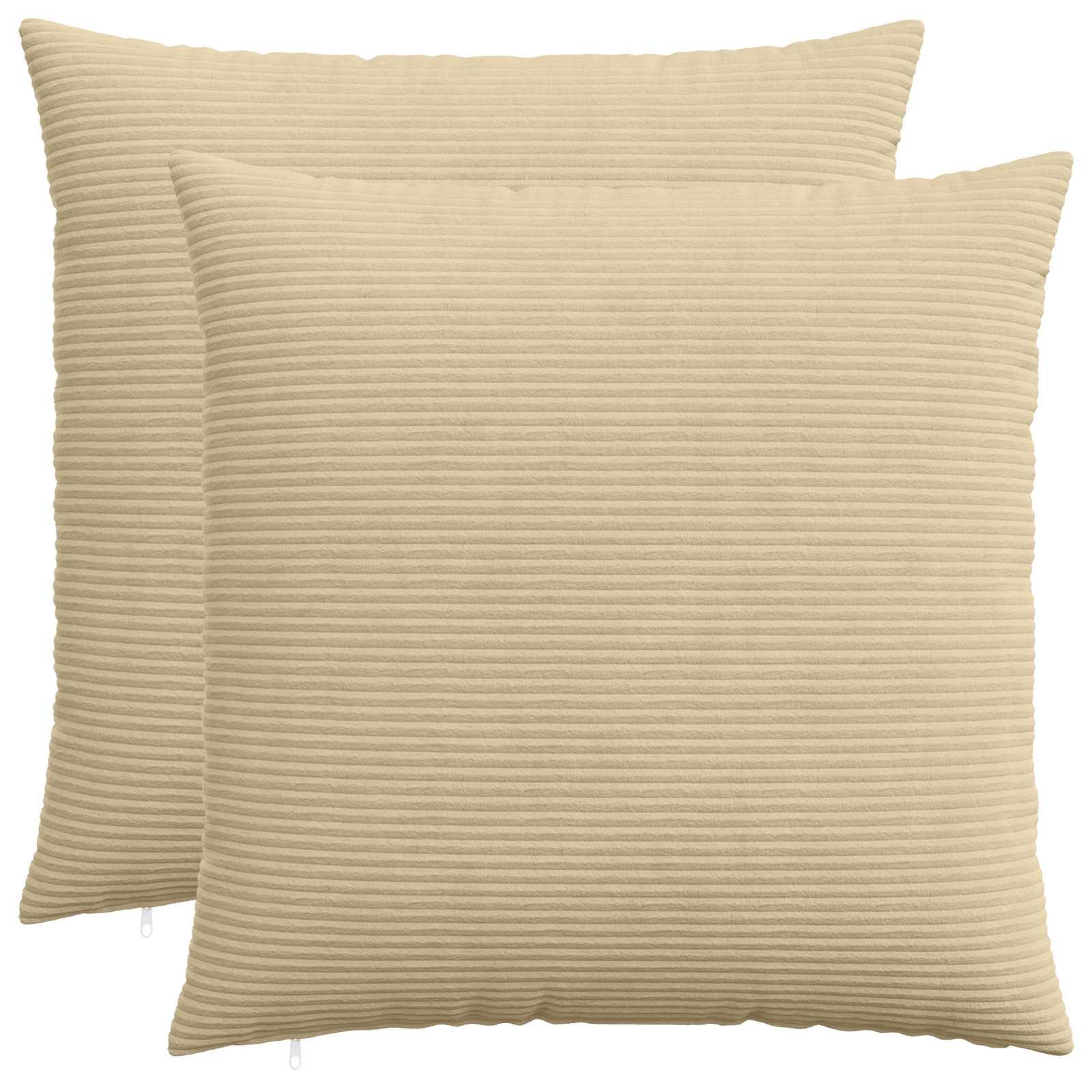 Pudebetræk 2 stk HEERLEN grøn grå 70 x 70 cm i cordfløjl