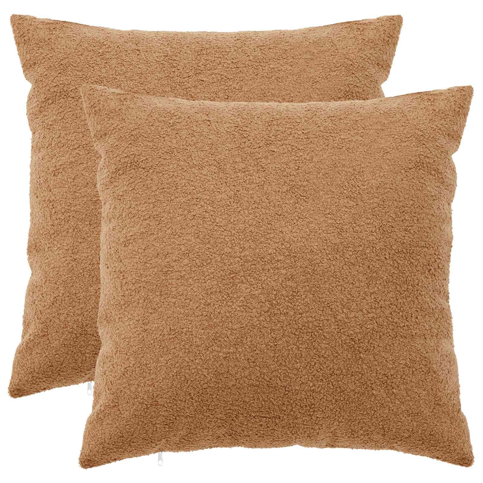 Pudebetræk 2 stk HEERLEN beige 55 x 55 cm i bouclé