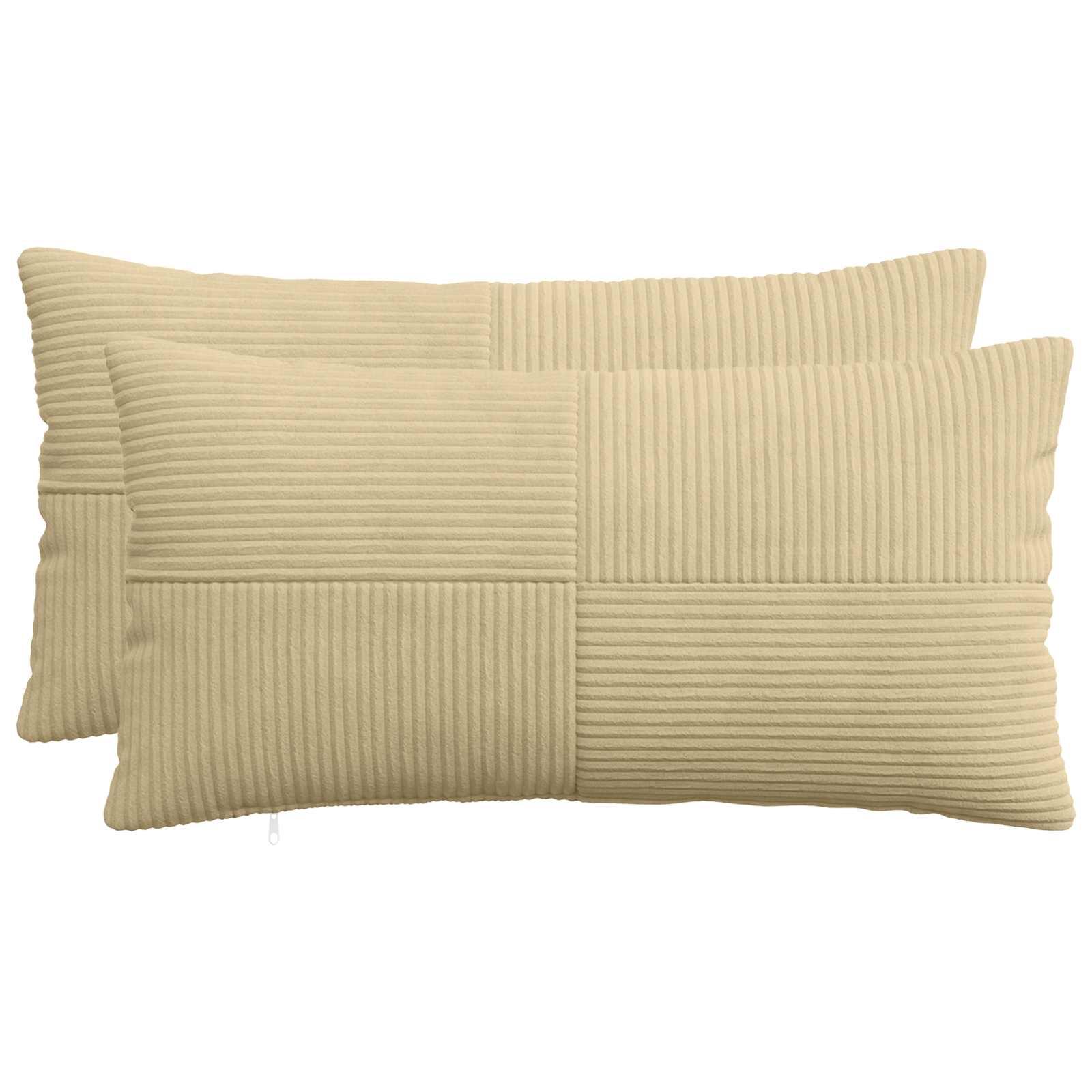 Pudebetræk 2 stk ALMELO grågrøn 40 x 70 cm i cordfløjl