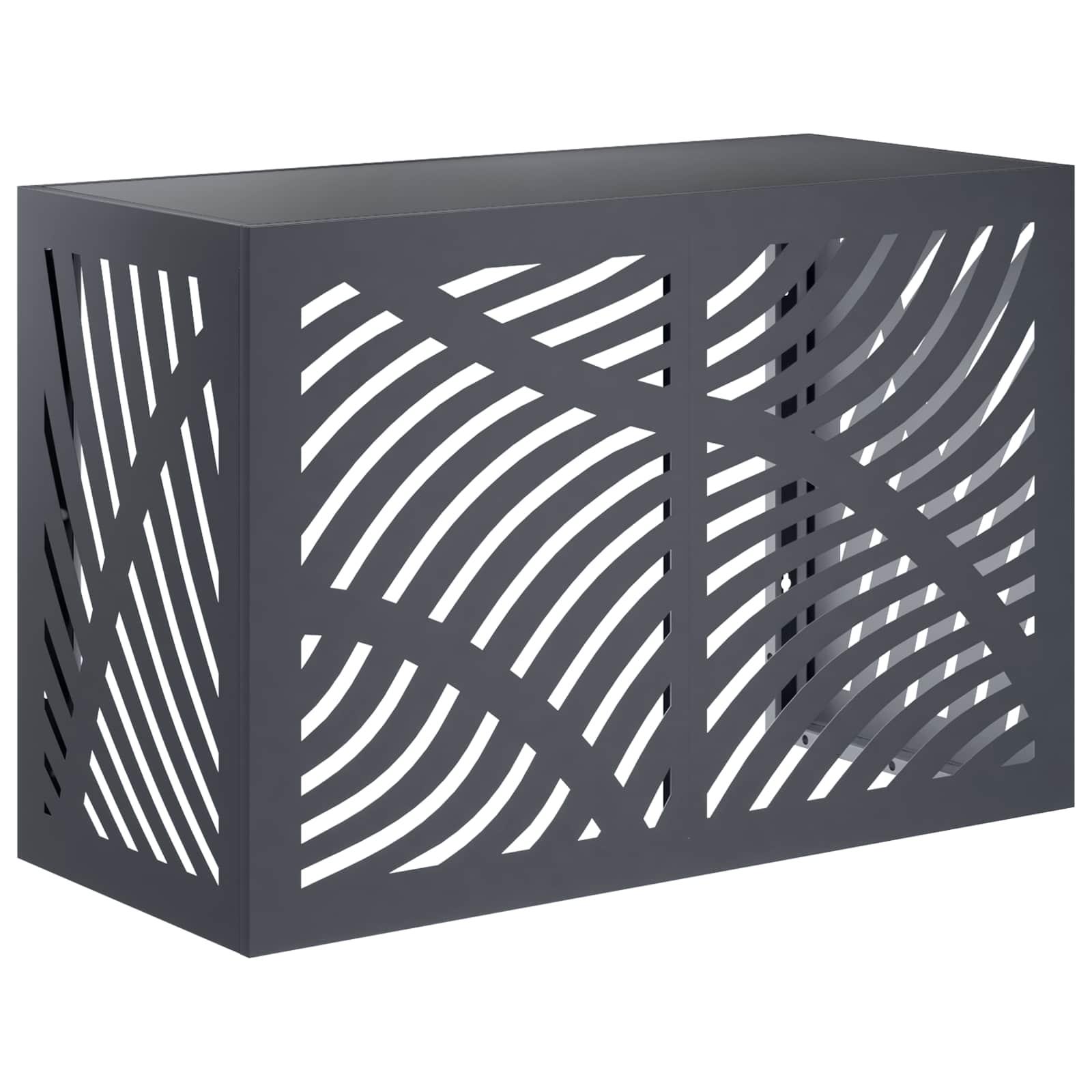 Aircondition cover i antracit 90 x 40 x 60 cm stål