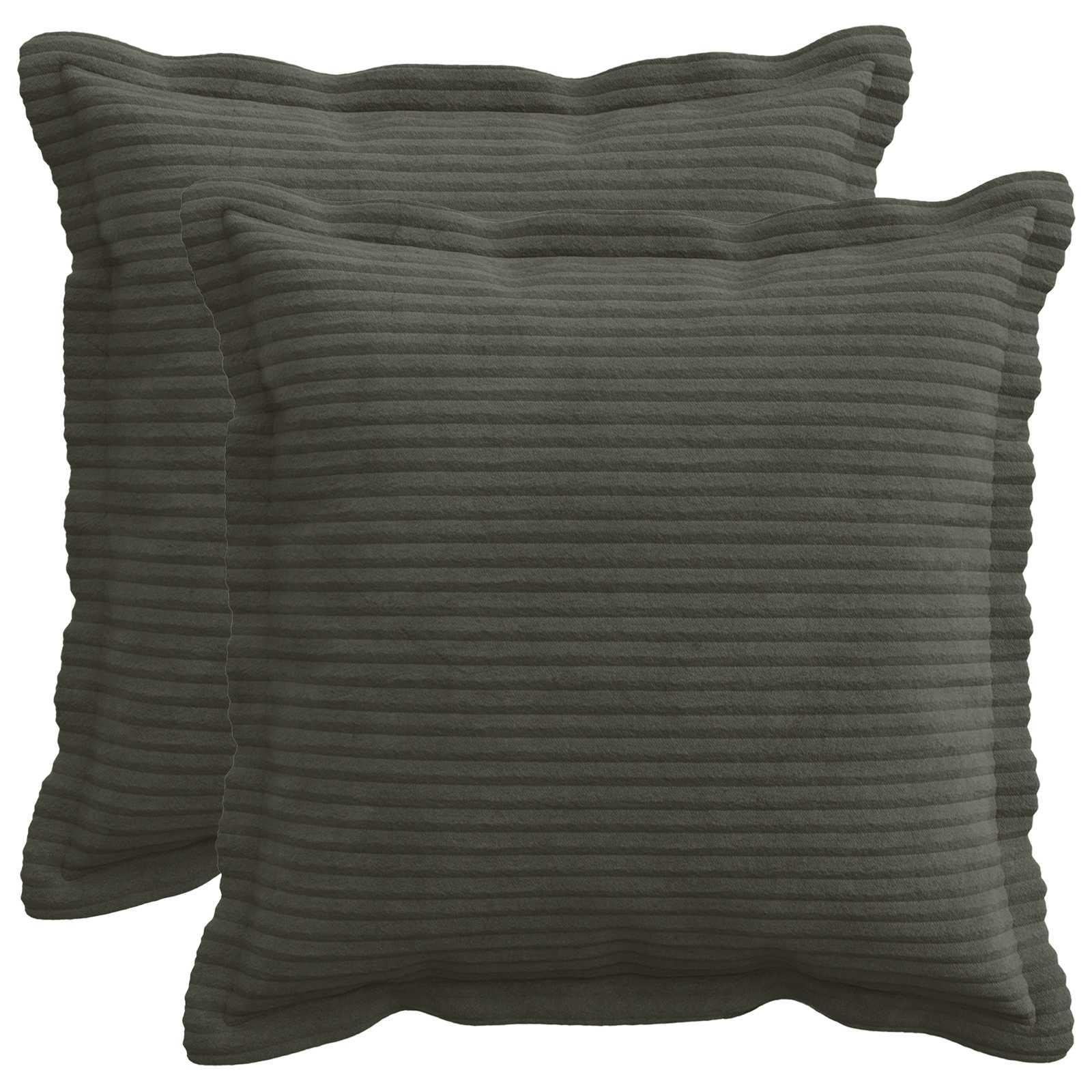 Pudebetræk 2 stk. HOUTEN antracit 30 x 30 cm i cordfløjl