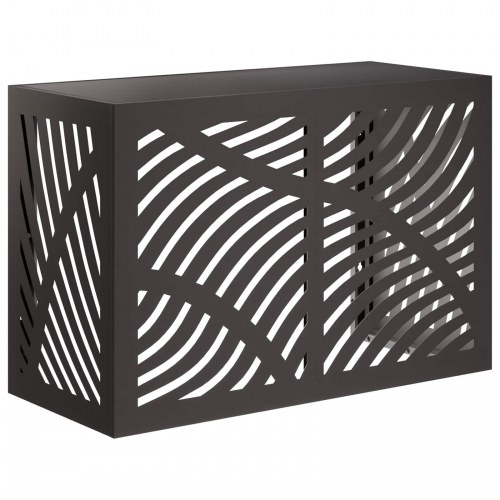 Aircondition cover sort 90 x 40 x 60 cm i stål