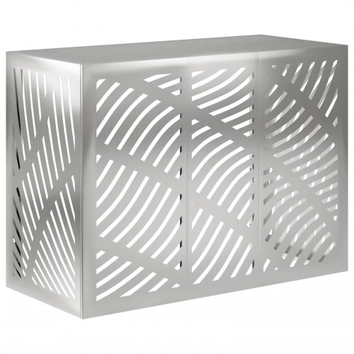 Aircondition cover i galvaniseret stål 110 x 50 x 80 cm sølv