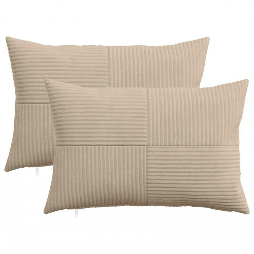 Pudebetræk 2 stk ALMELO gråbrun 40 x 60 cm i cordfløjl