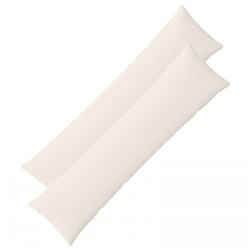 Pudebetræk 2 stk ALMELO cremefarvet 40 x 145 cm i cordfløjl