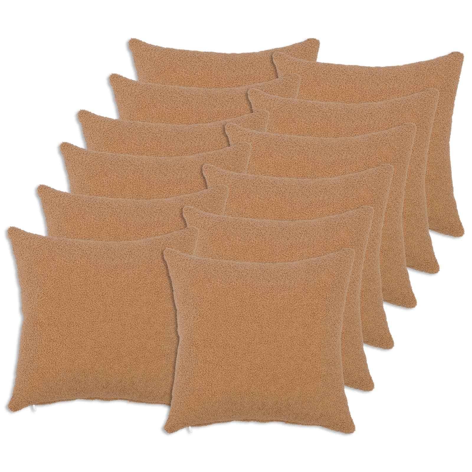 Pudebetræk HEERLEN bouclé beige 45 x 45 cm 12 stk