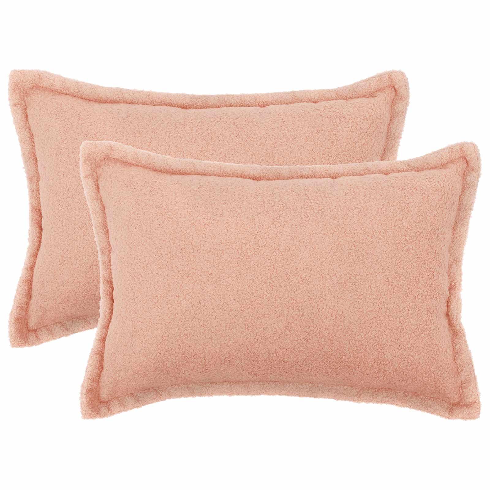 Pudebetræk 2 stk HOUTEN lyserød 50 x 75 cm bouclé