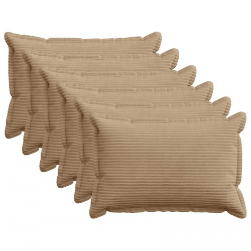 Pudebetræk 6 stk. HOUTEN brun 50 x 75 cm i cordfløjl