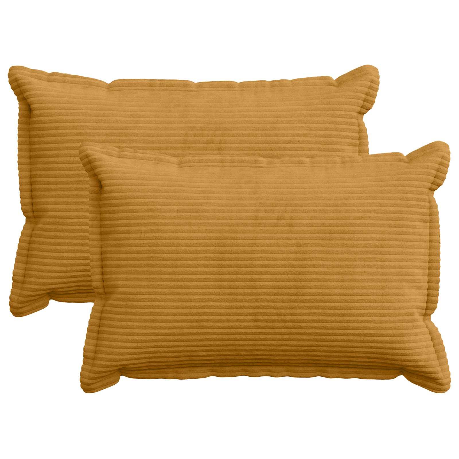 Pudebetræk 2 stk. HOUTEN gul 50 x 75 cm i cordfløjl