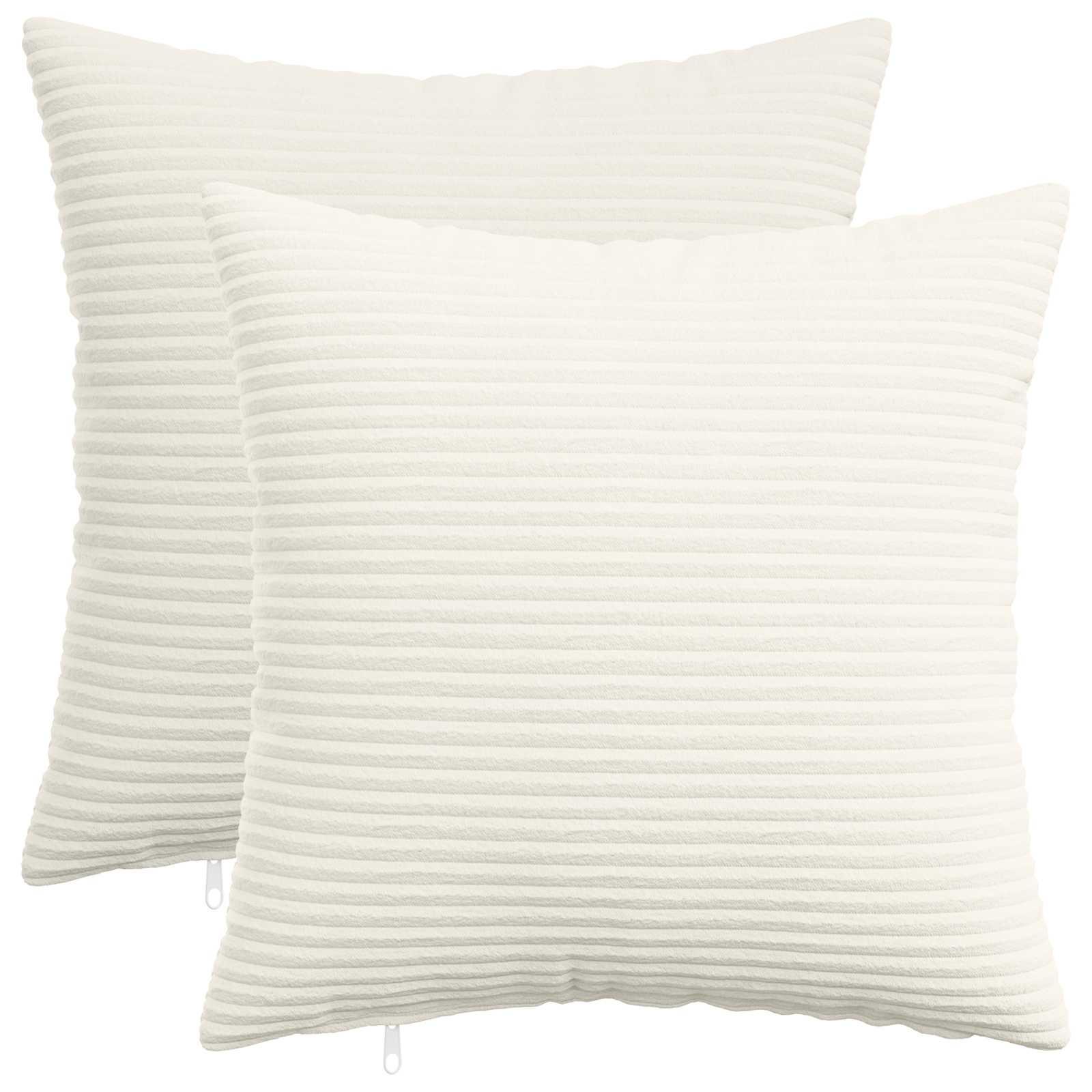 Pudebetræk 2 stk HEERLEN creme 50 x 50 cm i cordfløjl