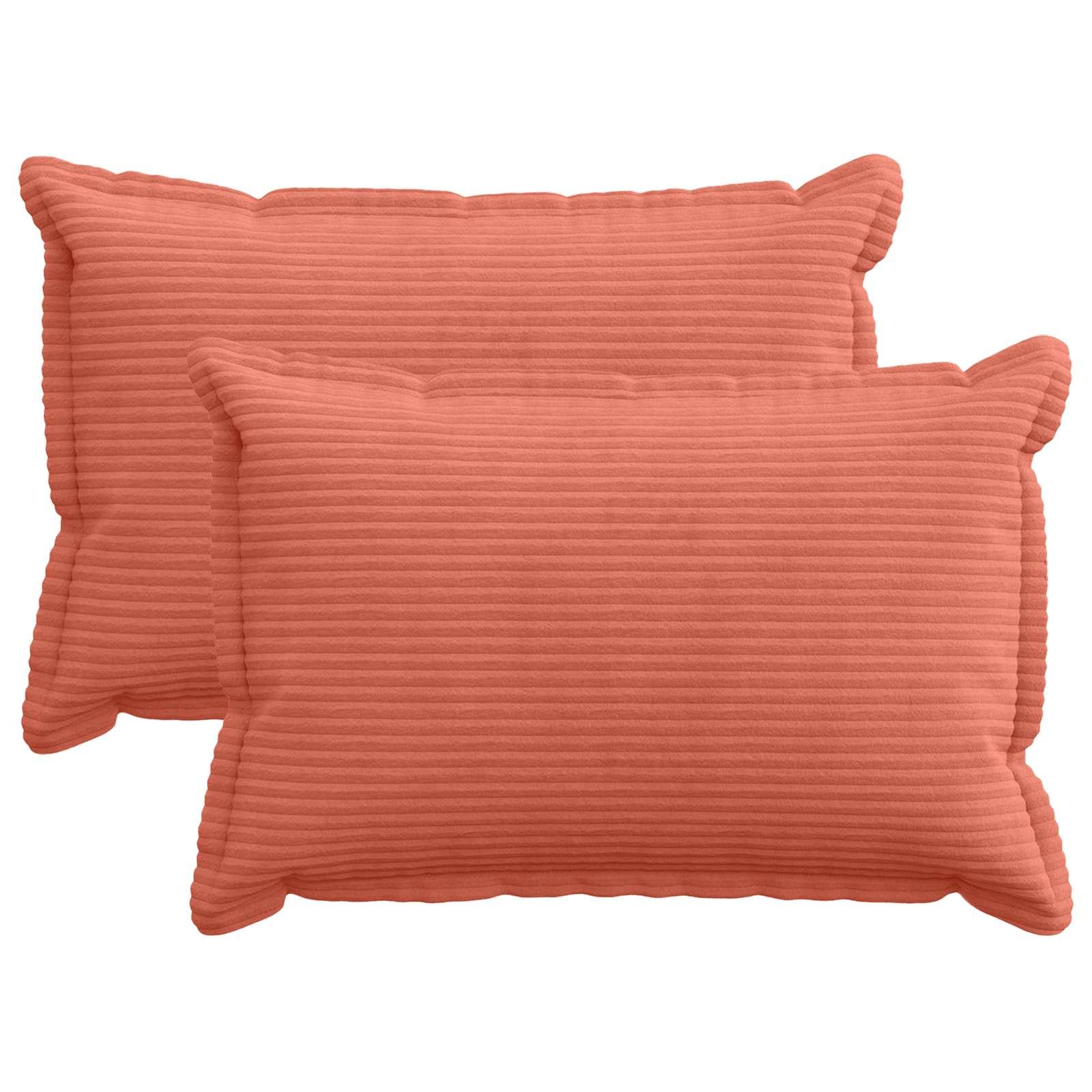 Pudebetræk 2 stk. HOUTEN rød orange 30 x 50 cm i cordfløjl
