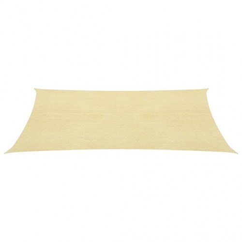 Solsejl HDPE 3×6 m - beige, 160 g/m² rektangulært (OUTLET A)