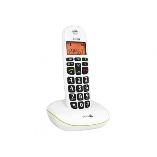 Doro PhoneEasy 100w trådløs fastnettelefon uden nummervisning - hvid (OUTLET A)