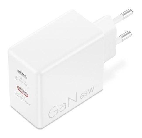 Lenovo GaN USB‐C vægoplader 65 W - hvid (EU)