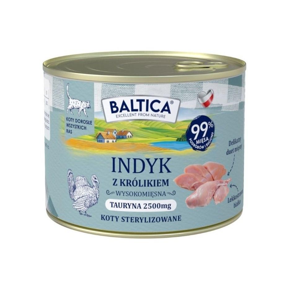 BALTICA Smagene fra regionerne kalkun med kanin vådfoder til steriliserede voksne katte - 185 g