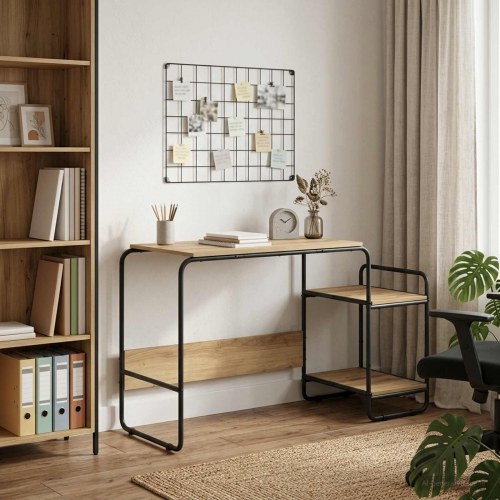 Skrivebord med opbevaring i artisan-eg 131,5 x 50 x 75,5 cm