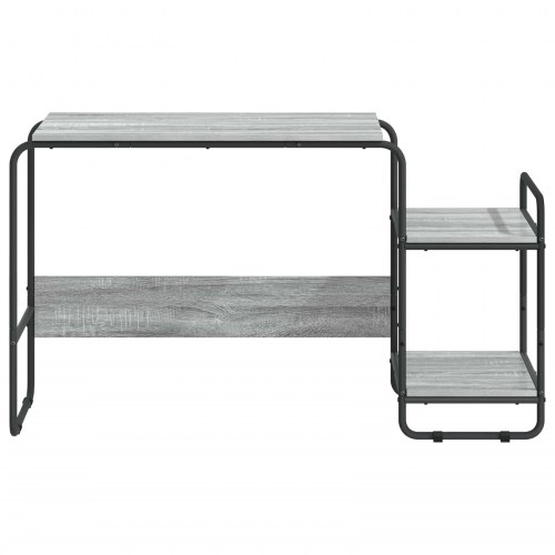 Skrivebord med opbevaring Grå Sonoma 131,5 x 50 x 75,5 cm