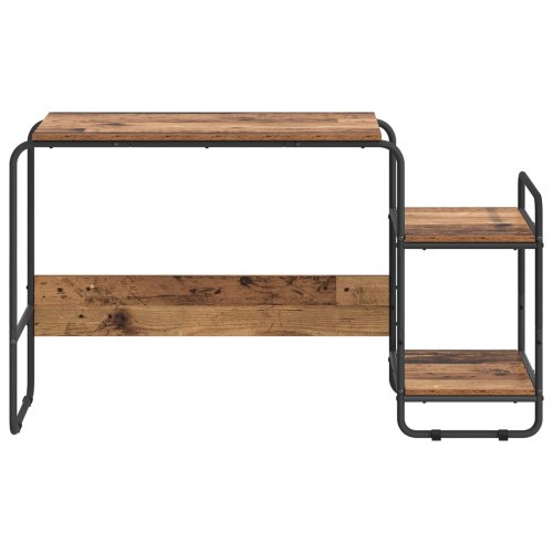 Skrivebord med opbevaring i gammelt træ 131,5 x 50 x 75,5 cm