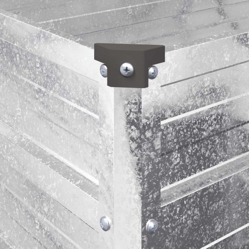Hævet havebed sølv 240 x 40 x 24 cm galvaniseret