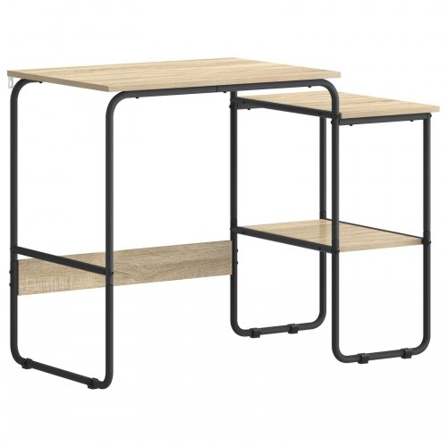 Skrivebord med opbevaring i sonoma-eg 100 x 50 x 75 cm