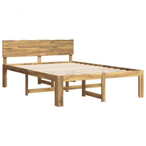 Dobbelt sengestel med hovedgærde ROSTOCK hvid 120 x 200 cm