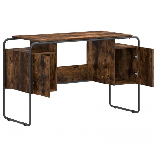 Skrivebord med opbevaring i røget eg 120 x 50,5 x 75,5 cm