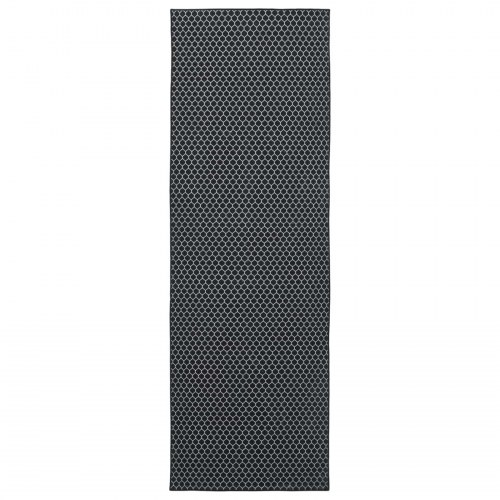 Tæppe runner ORIZ sort med mesh mønster 100 x 300 cm