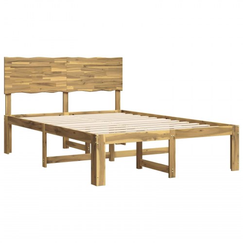 Dobbelt sengestel med hovedgærde ROSTOCK hvid 160 x 200 cm