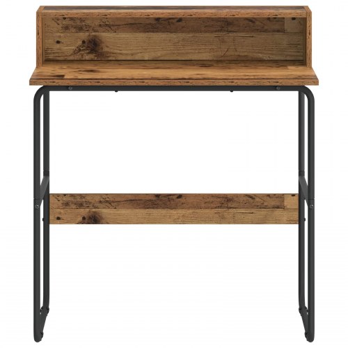 Skrivebord med opbevaring i gammelt træ 80 x 50 x 91 cm