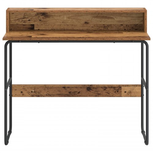 Skrivebord med opbevaring i gammelt træ 100 x 50 x 91 cm