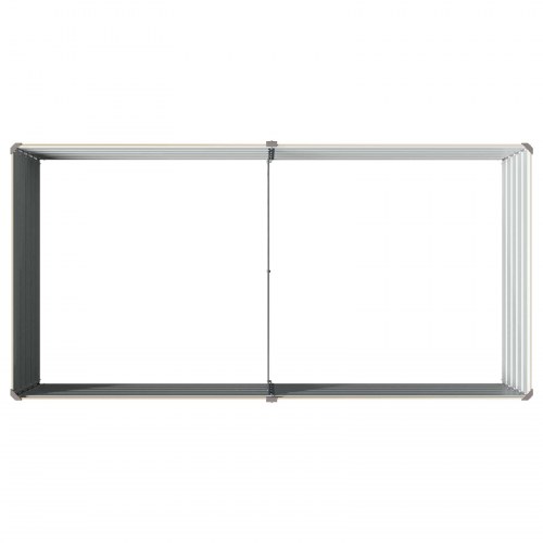 Hævet havebed i koldvalset stål 160 x 80 x 55 cm - elfenben