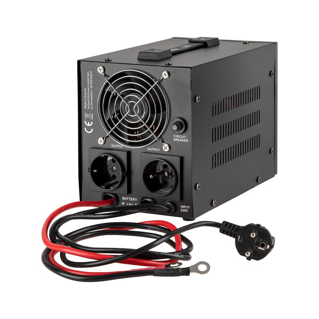 KEMOT PROsinus-500 nødstrømsforsyning med ren sinusbølge 12 V/230 V 500 VA/300 W - sort