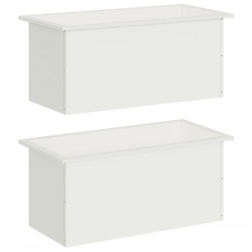 Plantekasse med LED 2 stk. - hvid 40 x 80 x 40 cm