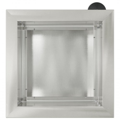 Plantekasser med LED 2 stk. - sølv, 30 x 30 x 30 cm