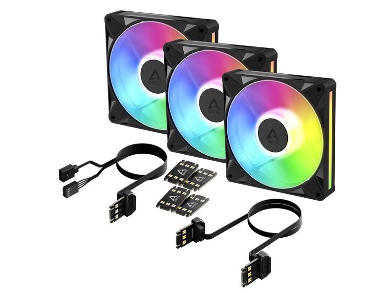 Arctic BioniX P14 A-RGB - 3pack - Kabinet køler - 140mm - Sort med RGB LED lys