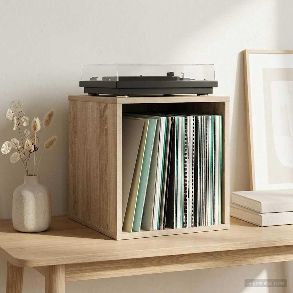 Vinylalbum kasse 2 stk. Sonoma-eg 37 x 36,5 x 38 cm