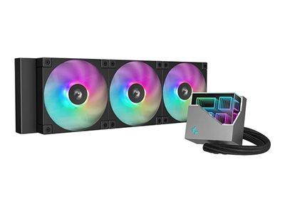 Deepcool LT360 ARGB - Processors flydende kølesystem - Radiatorstørrelse: 360 mm - (for: LGA1851, LGA1700, LGA1200, LGA1151, LGA1150, LGA1155, AM4, AM5) - 120 mm - sort