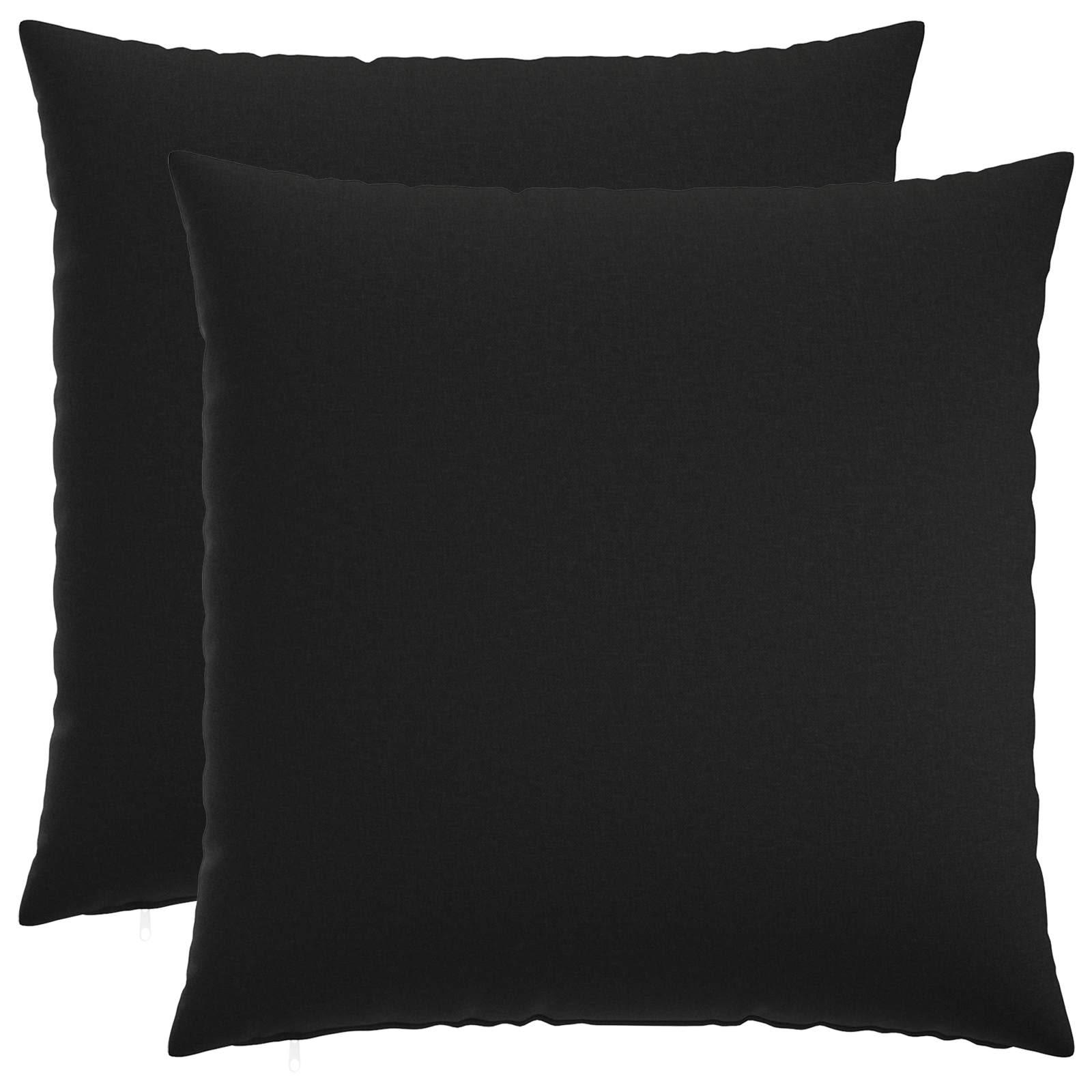 Pyntepuder med fyld HEERLEN 2 stk. 70 x 70 cm sort stof