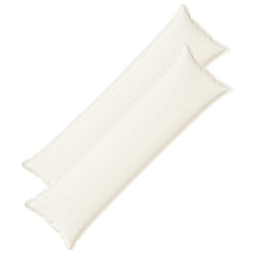 Lang pyntepude med betræk HOUTEN 2 stk. 40 x 145 cm - hvid faux linned