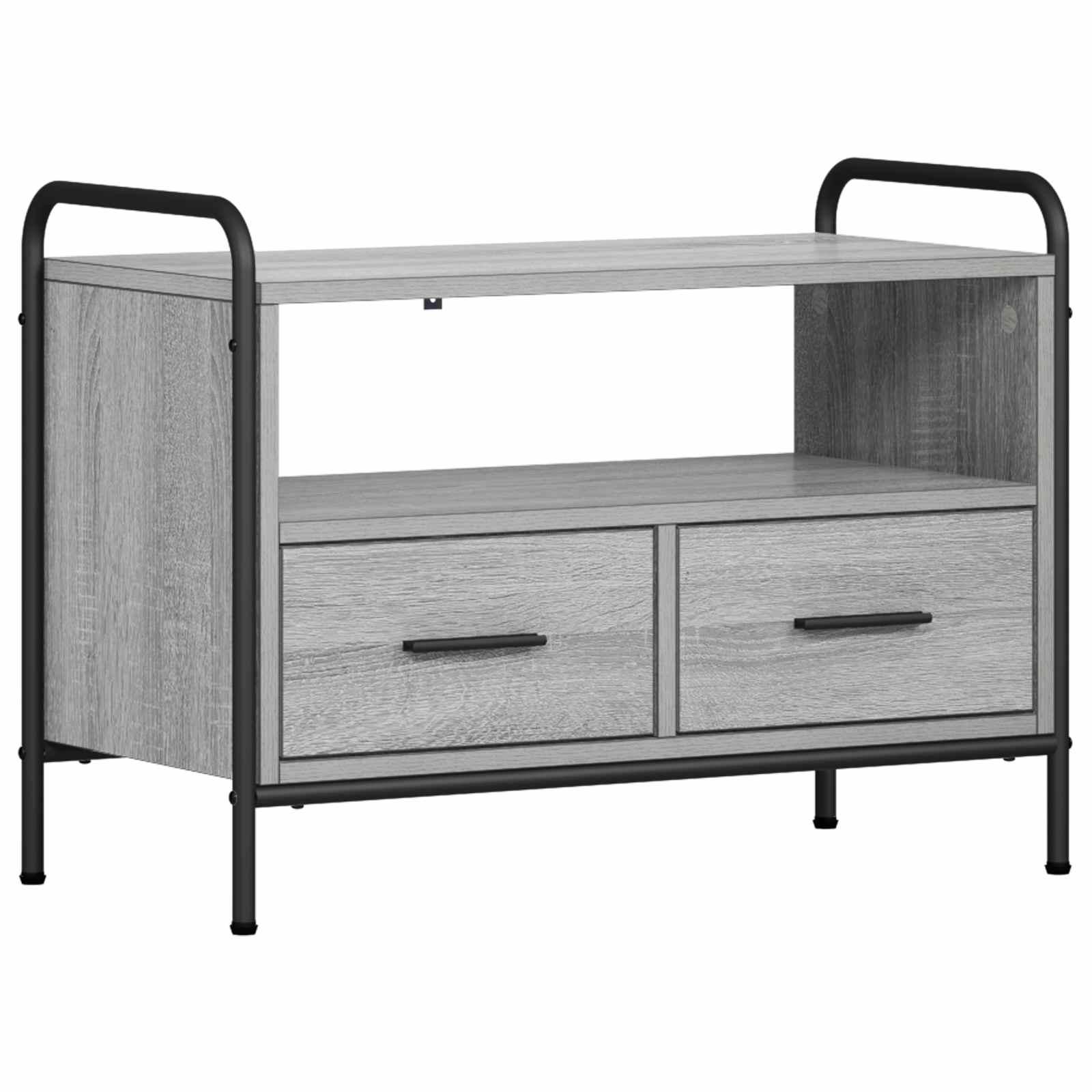 TV-skab i grå sonoma 67,5 x 33 x 50 cm med 2 skuffer
