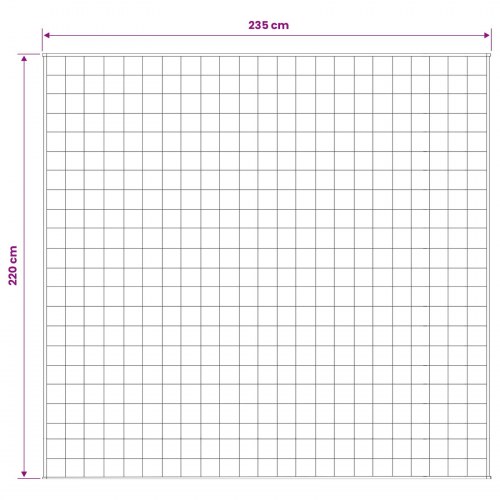 Vægtet tæppe hvid 220 x 235 cm 15 kg i 100% bomuld