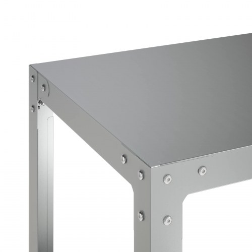 Plantebord i galvaniseret stål 80 x 40 x 80 cm sølv