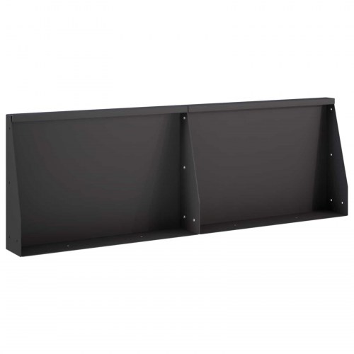 Støttemur 2 stk. 60 x 12 x 50 cm i sort stål