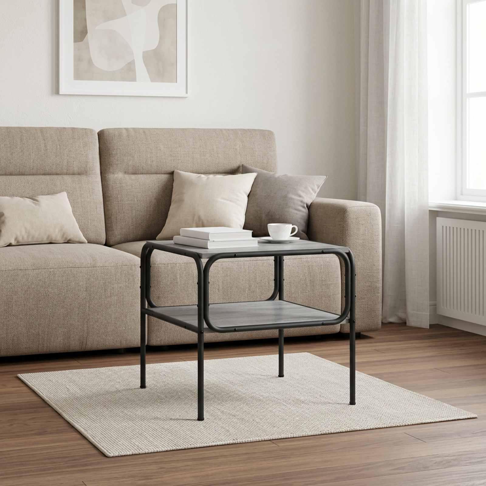 Sidebord grå sonoma 100 x 50 x 46 cm i konstrueret træ
