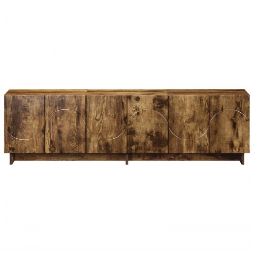TV-bord 140 x 34,5 x 40 cm i røget eg med 6 låger