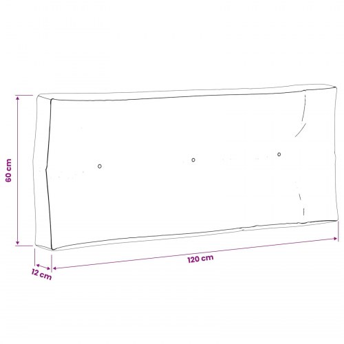 Palle rygpude VIANEN gråbrun 120 x 60 x 12 cm