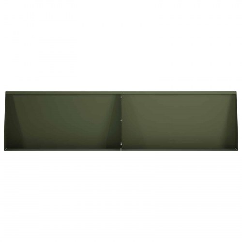 Støttemur i stål 6 stk. 80 x 12 x 40 cm olivengrøn