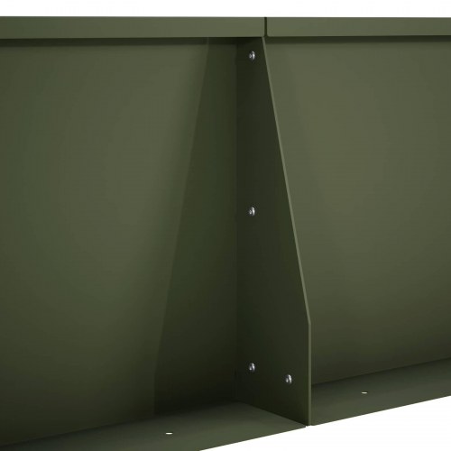Støttemur i stål 6 stk. 80 x 12 x 40 cm olivengrøn