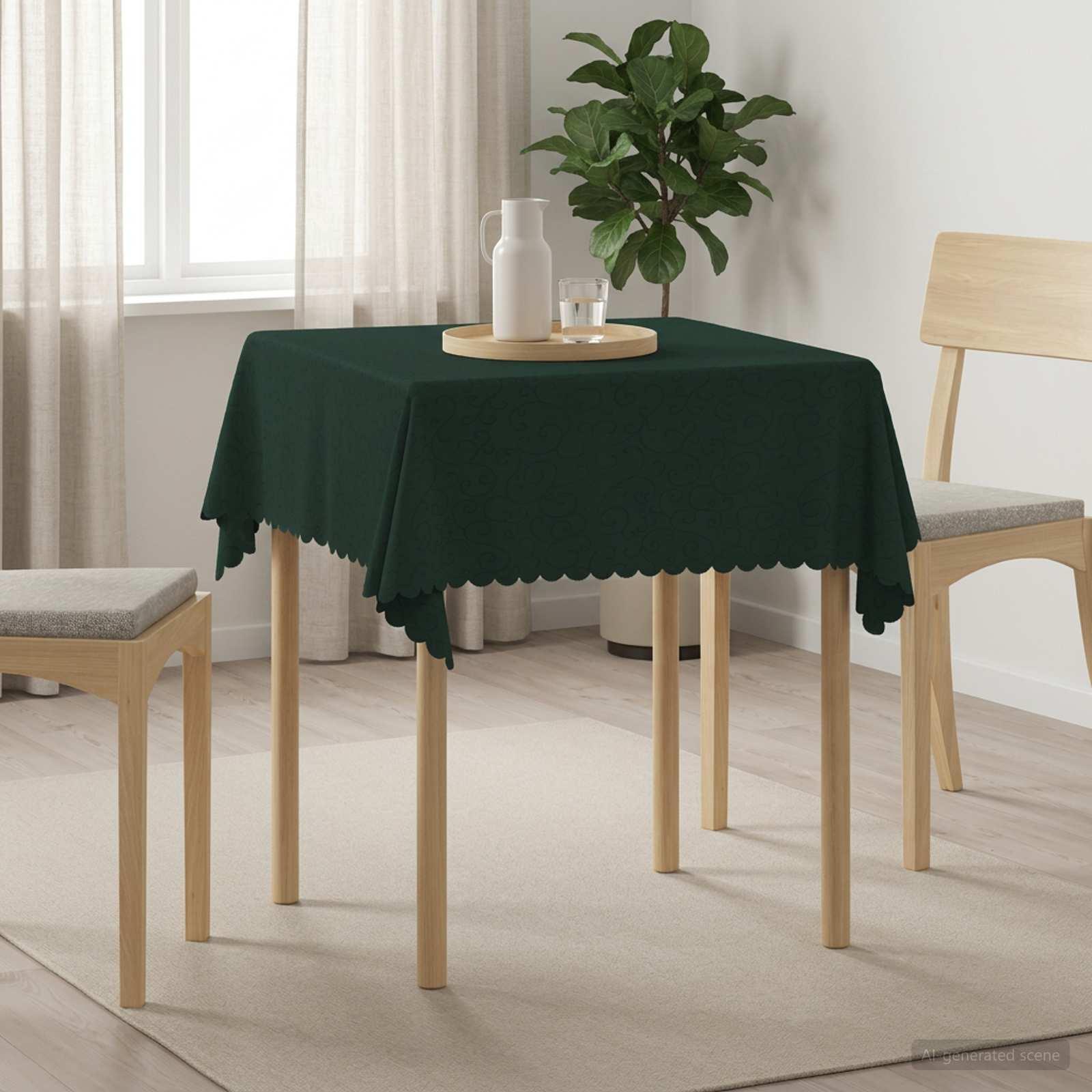 vidaXL Bordklæde Firkantet Mørkegrøn 90 x 90 cm